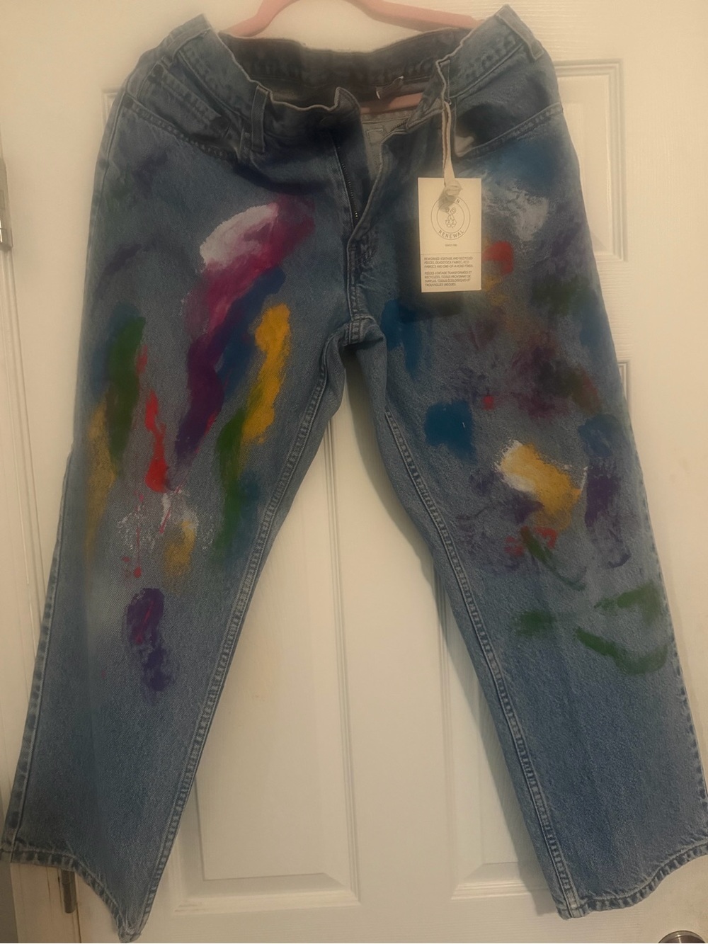 Levi's Light Blue Women’s Painted Boyfriend Jeans